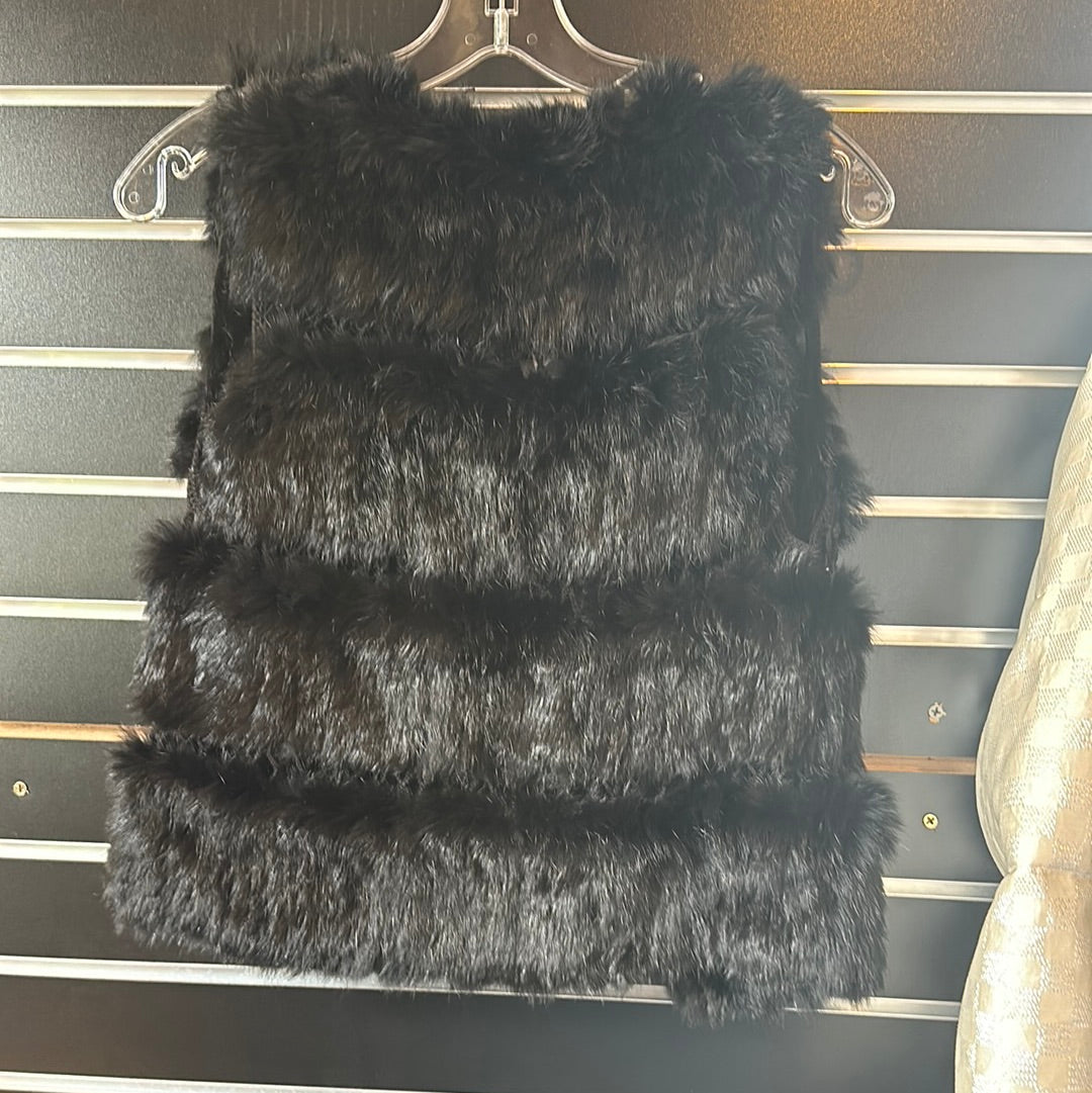 Bcbgmaxazria fur vest hotsell